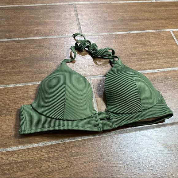 Shade & Shore Dark Green Swim Top - Picture 2 of 8
